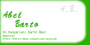 abel barto business card